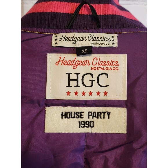 Headgear Classics Bomber Jacket Mens XS Colorblock Kid 'N Play House Party 1990s - Picture 6 of 11